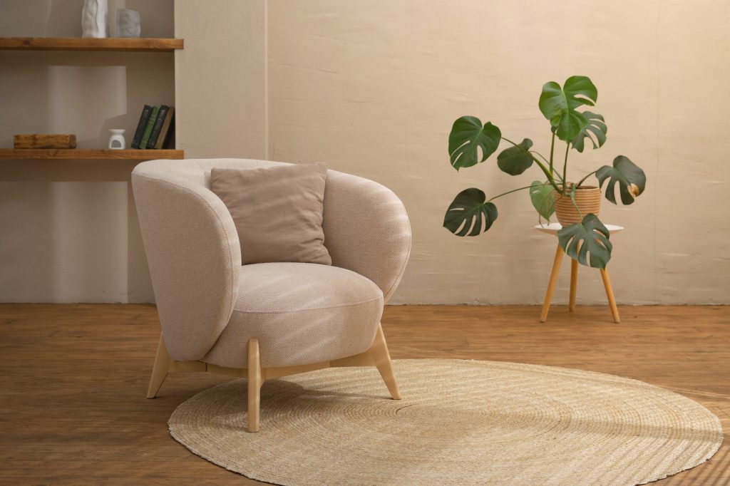 Interior mockup with copy space.